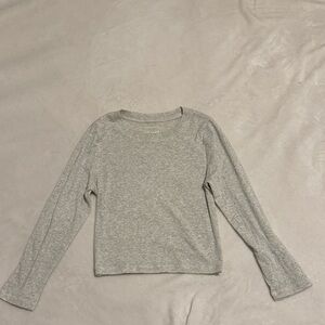 American Eagle Outfitters Gray Crop Top